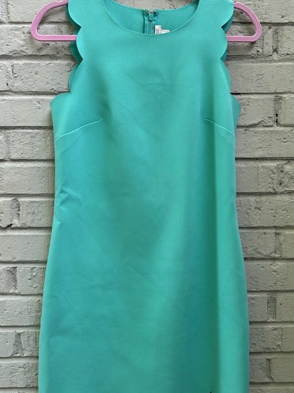 J. Crew Scallop Margarita Green Shift Dress